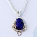 Sapphire/Sterling Siver Heart Pendant#00017