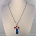 Natural gemstone and sterling silver necklace #00013